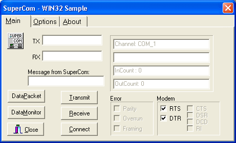 Serielle Kommunikation, Datei Übertragung, Verbindungen über Modem, TAPI, TCP/IP oder ISDN